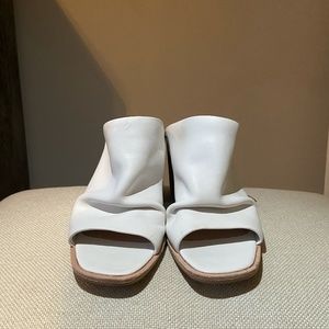 Steve Madden Cru Leather Slouch Block Heel Dress Mules